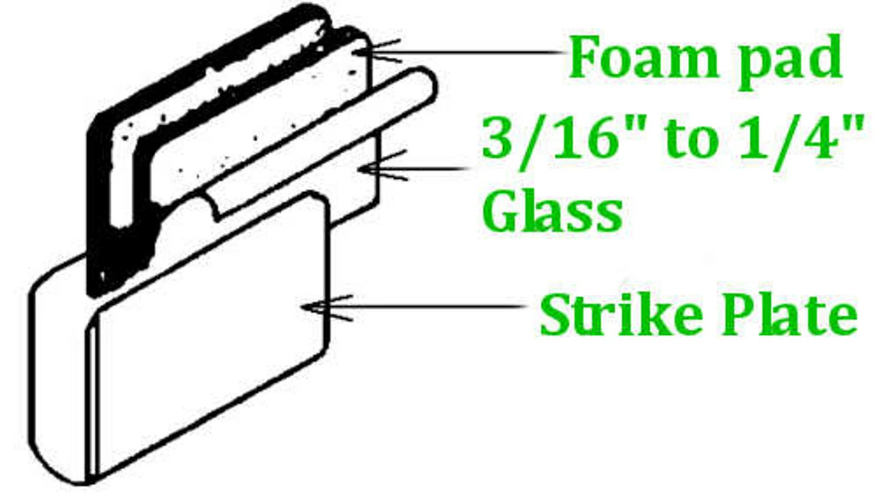Liberty Pivot Glass Door Hinges (Pair) & Strike Plate - Brass Plated LQ-H17255-BP-C 5 Liberty Pivot Glass Door Hinges (Pair) & Strike Plate - Brass Plated LQ-H17255-BP-C - Image 3