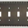 Brainerd - Wadsworth - Heirloom Silver Quad Switch Wall Plate - W30340-904-CP -Liberty Sale plate cp wall 5 29008.1632756609