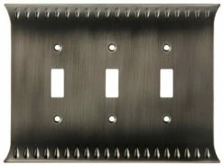 Brainerd - Wadsworth - Heirloom Silver Triple Switch Wall Plate - W30339-904-U