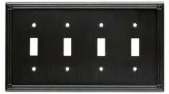 Brainerd - Ruston Quad Switch Cover Plate - Venetian Bronze - W20196-VBR-CP