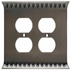 Brainerd - Wadsworth - Heirloom Silver Double Duplex Wall Plate - W30337-904-CP