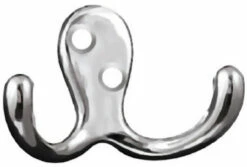 Polished Chrome Double Hook 2-3/4" Wide H27-H315CP