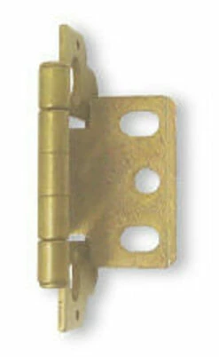 Amerock Premium Single Hinge For Doors 3/4" Mounted Flush Burnished Brass 2 1/2"