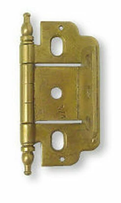 Amerock Premium Wrap-Around Single Hinge For Doors 3/4" Flush Minaret Tip Burnished Brass 2 1/2"