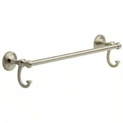 Liberty Delta Portman 18" Towel Bar With Hooks Satin Nickel