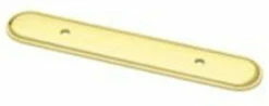 Liberty Pull Backplate Bright Brass Plated Oval - 3"