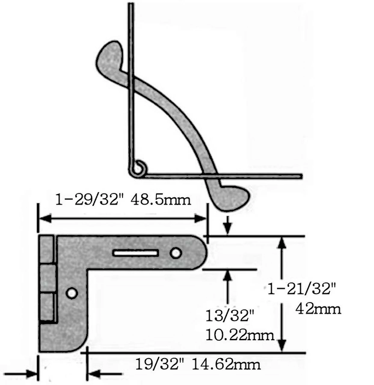 Pair Of Quadrant Hinges - 1-5/8" Stainless Steel - Gold Plated Pair C926-L41G 4 Pair Of Quadrant Hinges - 1-5/8" Stainless Steel - Gold Plated Pair C926-L41G - Image 2