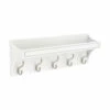 28" Classic Arch Trayed Hook Rail Pure White And Satin Nickel -Liberty Sale r41606 pwn r 61651.1698349722