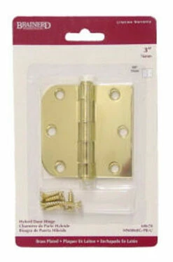 Liberty Radius & Square Corner Hinge - Brass - 3" LQ-HN0060G-PB-U