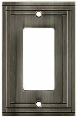 Allen + Roth - Lexington - Rocker Switch Plate - Heirloom Silver - W22980-904-U