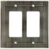 Allen + Roth - Lexington Double Rocker Switch Plate -Heirloom Silver - W22985-904-U