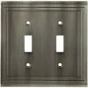 Allen + Roth - Lexington Double Switch Wall Plate - Heirloom Silver - W22981-904-U -Liberty Sale roth wall plate1 5 07026.1661956407