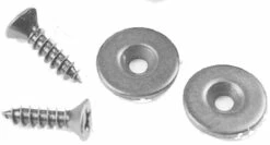 Round Nickel Strike For Magnetic Catches W/ Screw - 5/8"