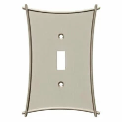 Liberty Bellaire Decorative Single Switch Plate, Satin Nickel W23365-SN-U