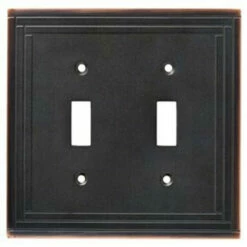 Liberty Selby Double Switch Plate - Bronze W/ Copper (144051)