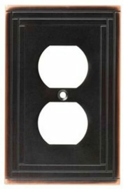 Liberty Selby Duplex Outlet Cover - Bronze W/ Copper (144054)