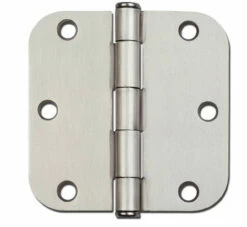 House Door Hinge 3 1/2" Satin Nickel Door Hinge 5/8" Radius HN0011G-SN-U