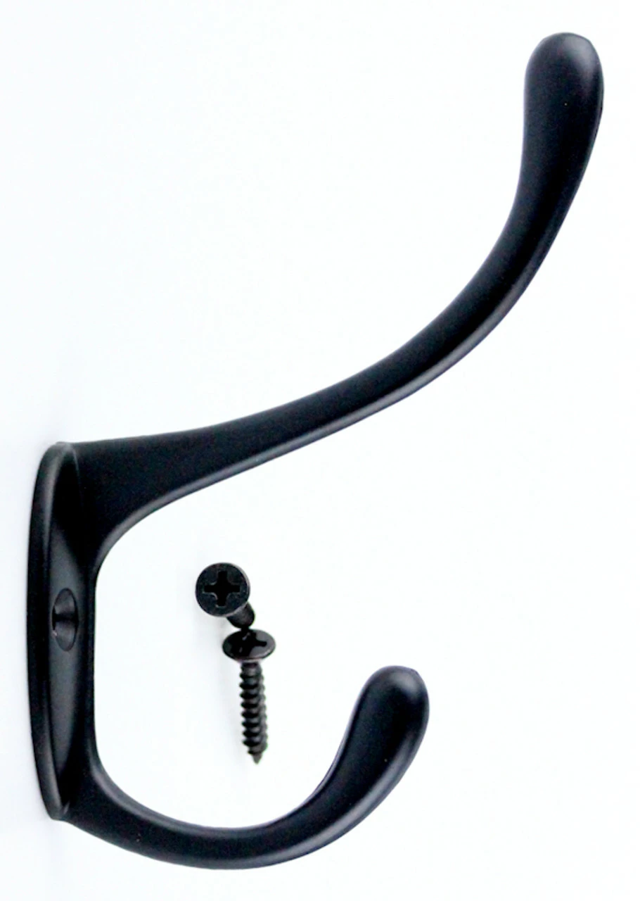 Shaker Simple Black Coat Hook 4-3/8" H21-C897-BK 3 Shaker Simple Black Coat Hook 4-3/8" H21-C897-BK