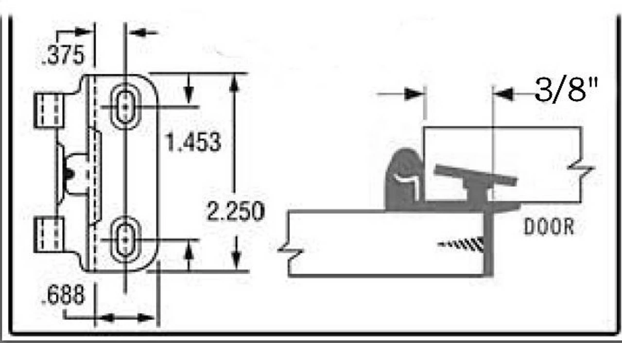 Amerock Single 3/8" Overlay Single Demountable Hinge - Brass Plated Semi-Wrap HAM-CM8716-3 4 Amerock Single 3/8" Overlay Single Demountable Hinge - Brass Plated Semi-Wrap HAM-CM8716-3 - Image 2