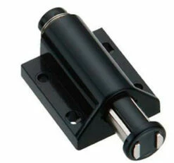 Single Black Magnetic Touch Latch - No Strike - 1 7/8"