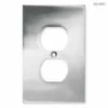 Liberty Single Duplex Concave Wall Plate Polished Chrome L-66894