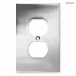 Liberty Single Duplex Concave Wall Plate Polished Chrome L-66894