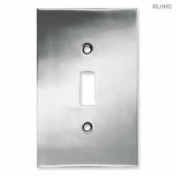 Liberty Single Switch Concave Wall Plate Polished Chrome L-66896