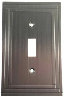 Allen + Roth - Lexington - Single Switch Plate Heirloom Silver