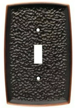 Liberty Single Switch Wall Plate - Hammered Bronze W/ Highlights (144036)