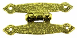 BOX OF 100 Small 2.5" Heavy Duty Hammered H Hinge Brass H526-212BPNS-100