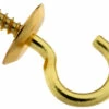 Solid Brass 1 1/4" Cup Hooks - 36 Pieces