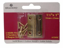 Liberty Solid Brass Butt Hinge Pair (2) 1 1/2" X 1" & Screws LQ-6150XC