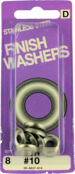Hillman Stainless Steel Washers #10 Size 8-Pak H-06-4837-414