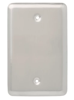 Liberty Stamped Round Single Blank Satin Nickel Wall Plate