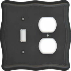 Liberty Switch Single/ Single Duplex Wall Plate Oil Rubbed Bronze W079ZMP-OB3-U
