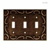 Liberty Triple Switch Wall Plate - French Lace - Sponged Copper L-64279 -Liberty Sale triple switch wall plate french lace sponged copper l 64279 2 60863.1661879298
