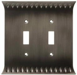 Brainerd - Wadsworth - Heirloom Silver Double Switch Plate - W30334-904-U