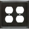 Brainerd - Ruston Double Duplex Outlet Cover Plate - Venetian Bronze - W20191-VBR-CP -Liberty Sale vbr plate wall 5 88434.1661888547