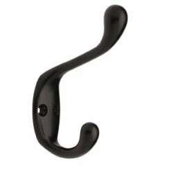 Liberty (3-Pack) 3-1/2" Heavy Duty Coat And Hat Hook Flat Black