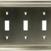 Brainerd - Architectural Triple Switch Wall Plate - Brushed Satin Nickle - 64174 -Liberty Sale wall plate 5 37425.1661886295