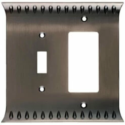 Brainerd - Wadsworth - Heirloom Silver Single Switch / Rocker Wall Plate - W30336-904-CP