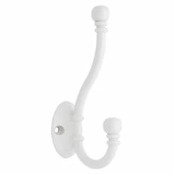 Liberty White Ball End Coat Hook - 5 1/8" L-B46305Z-W-C