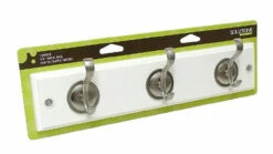 Liberty (2 Pack) White 14" Hook Rail With Satin Nickel Hooks