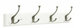 Liberty Franklin Brass 26.51-in White Rail With 4 Garment Tri-Hooks LCLDFT4-WSE-L1