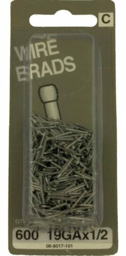 Hillman Wire Brads, 19GA X 1/2" 600 Pak 970679-06-8017-101