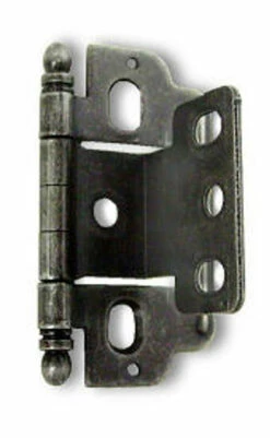 Amerock Wrap-Around Single Hinge For 1/2" To 9/16" Door Mounted Flush Wrought Iron Finish 1 1/2"