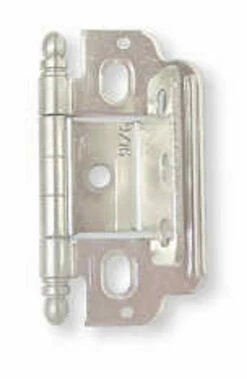 Amerock Wrap-Around Single Hinge For 3/4 Doors Mounted Flush Champagne Nickel 2 1/2"