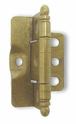Amerock Wrap-Around Single Hinge For 3/4" Doors Non-Mortise Burnished Brass 2 1/4"