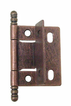Liberty Wrap-Around Single Hinge Full Inset For 1/2" Doors Antique Copper 2"