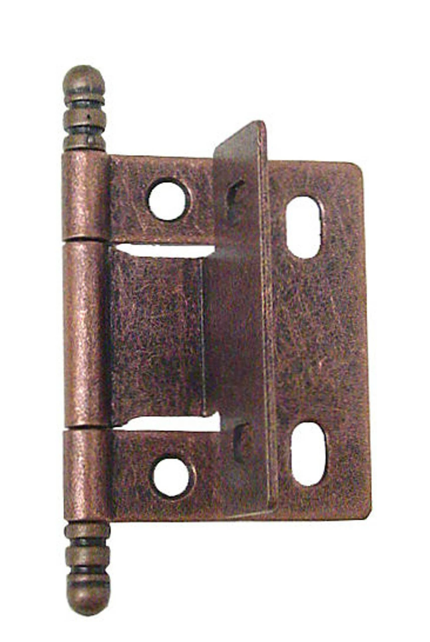 Liberty Wrap-Around Single Hinge Full Inset For 1/2" Doors Antique Copper 2" 3 Liberty Wrap-Around Single Hinge Full Inset For 1/2" Doors Antique Copper 2"
